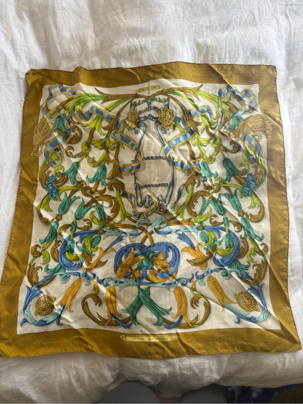 Hermès Le Mors A La Conétable Silk Scarf